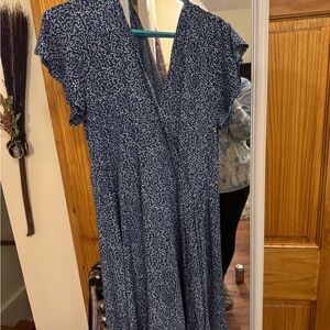 Kaileigh Navy Floral Maxi Dress